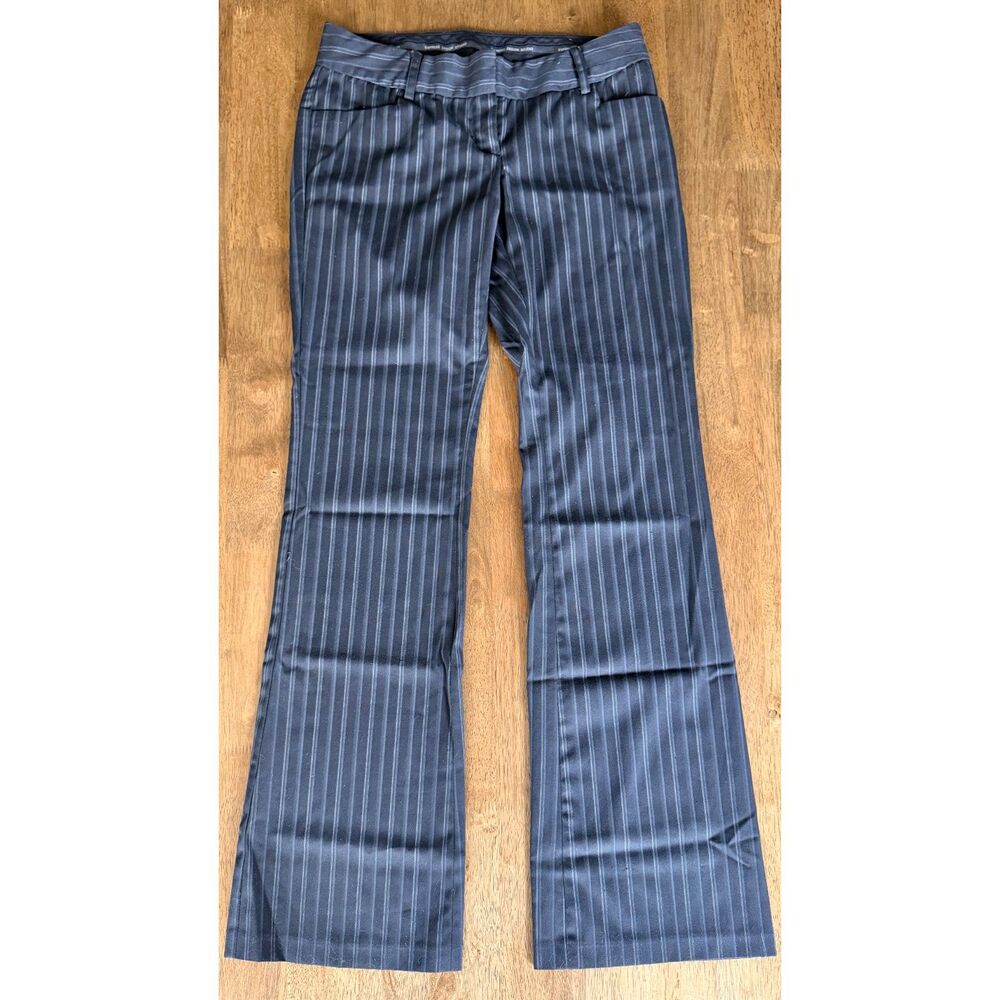 Y2K Express Design Studio Editor Pinstripe Flare Pants Size 0R 2006